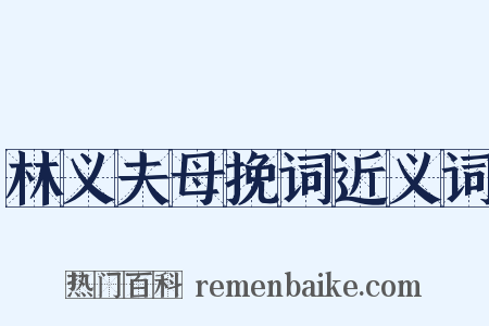 林义夫母挽词近义词是什么意思的图片